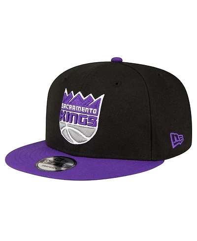 Men's New Era Black, Purple Sacramento Kings Official Team Color 2Tone 9FIFTY Snapback Hat