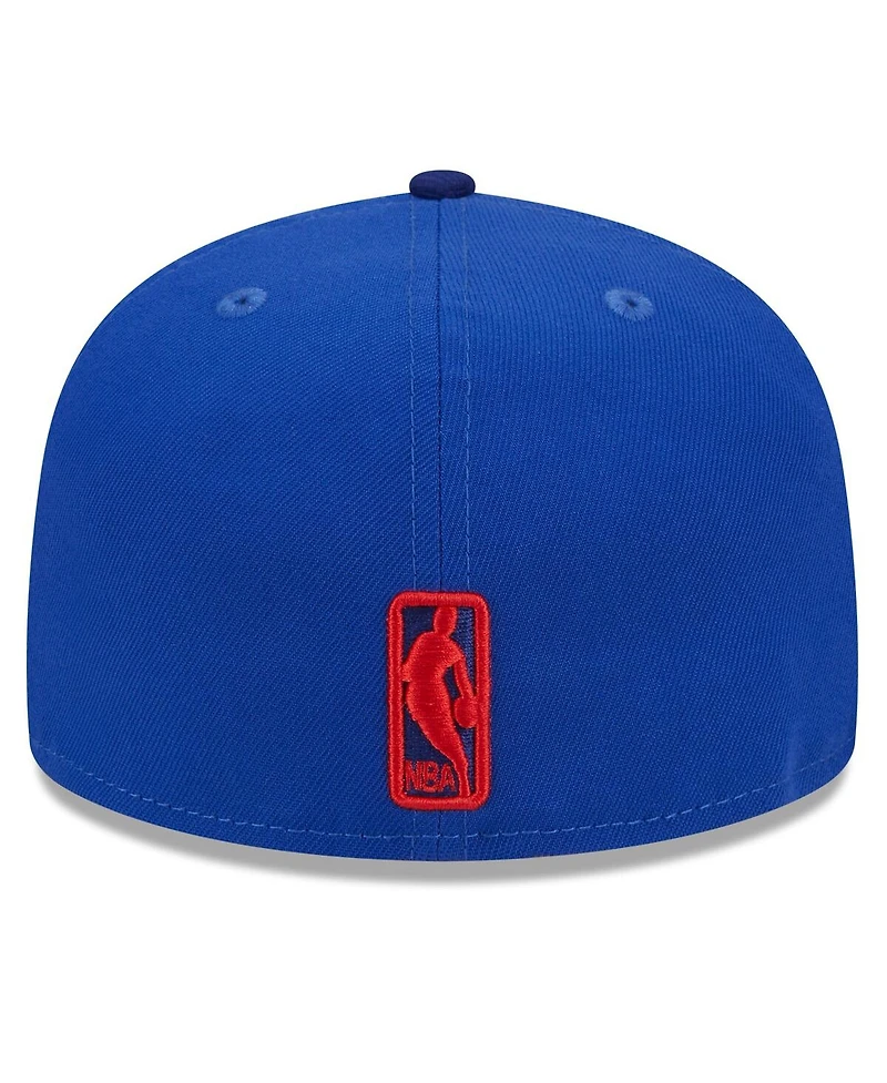 Men's New Era Royal Philadelphia 76ers 2024 Nba All-Star Game Rally Drive Checkerboard 59FIFTY Crown Fitted Hat