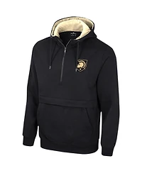 Men's Colosseum Black Army Knights Half-Zip Hoodie