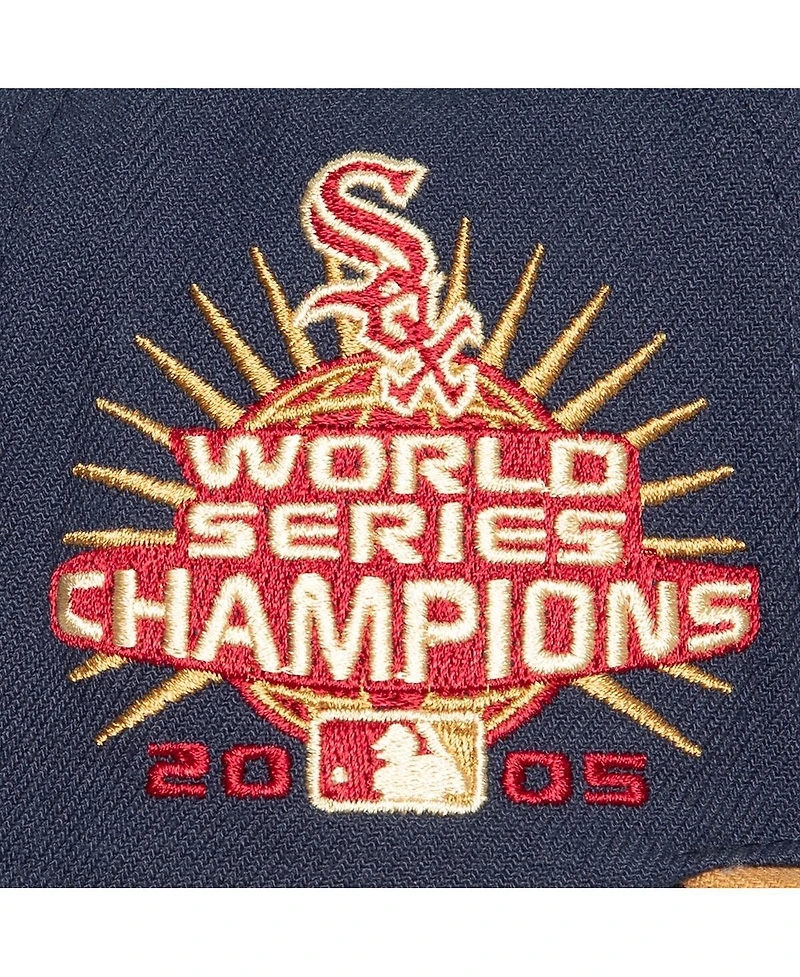 Men's Mitchell & Ness Navy Chicago White Sox Work It Snapback Hat