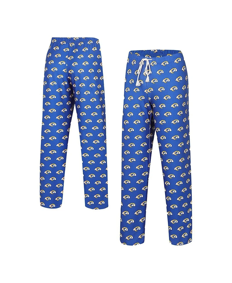 Women's Concepts Sport Royal Los Angeles Rams Gauge Allover Print Sleep Pants