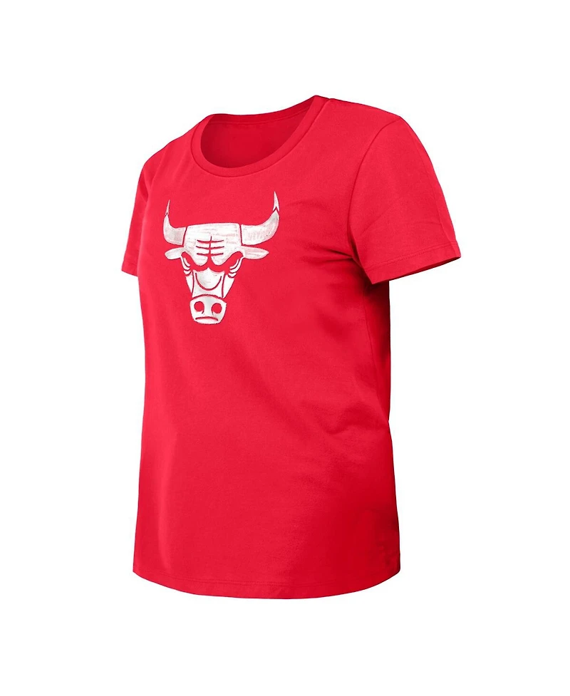 Women's New Era Red Chicago Bulls 2023/24 City Edition T-shirt