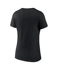 Women's Fanatics Black Seattle Sounders Fc Primary Logo V-Neck T-shirt