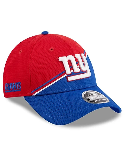 Men's New Era Red, Royal New York Giants 2023 Sideline 9FORTY Adjustable Hat