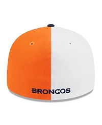 Men's New Era Orange, Navy Denver Broncos 2023 Sideline Low Profile 59FIFTY Fitted Hat