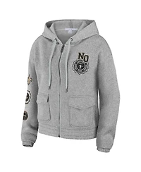 Women's Wear by Erin Andrews Heather Gray New Orleans Saints Full-Zip Hoodie