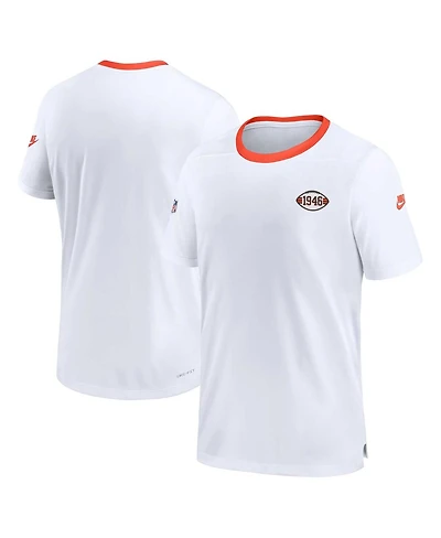 Men's Nike White Cleveland Browns Sideline Coaches Alternate Performance T-shirt