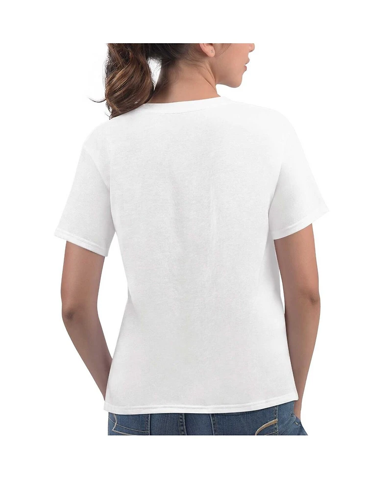 Women's G-iii 4Her by Carl Banks White New York Jets Play The Ball T-shirt