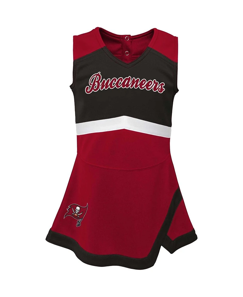 Baby Girls Red Tampa Bay Buccaneers Cheer Captain Jumper Dress
