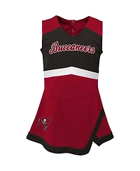 Baby Girls Red Tampa Bay Buccaneers Cheer Captain Jumper Dress