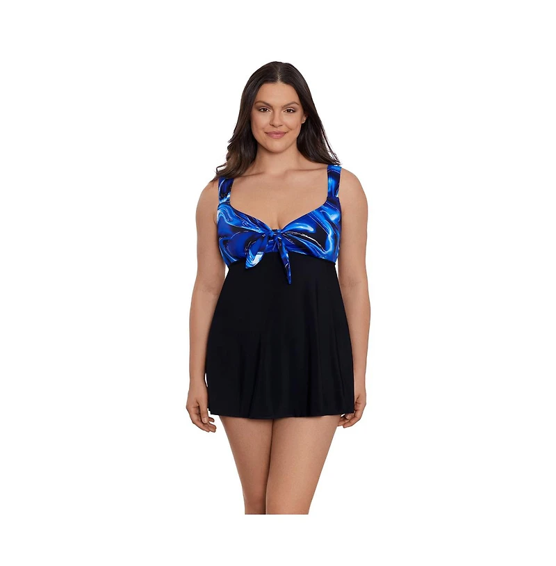 Longitude by Mimi Flamingo Women's Tie Front Swim Dress