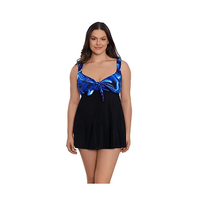 Longitude by Mimi Flamingo Women's Tie Front Swim Dress