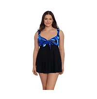 Longitude by Mimi Flamingo Women's Tie Front Swim Dress