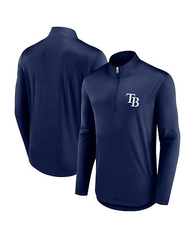 Men's Fanatics Navy Tampa Bay Rays Quarterback Quarter-Zip Top