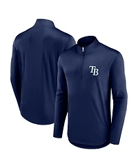 Men's Fanatics Navy Tampa Bay Rays Quarterback Quarter-Zip Top