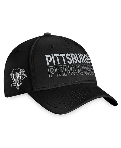Men's Fanatics Black Pittsburgh Penguins Authentic Pro Road Flex Hat