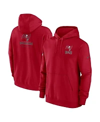 Men's Nike Red Tampa Bay Buccaneers Sideline Club Fleece Pullover Hoodie