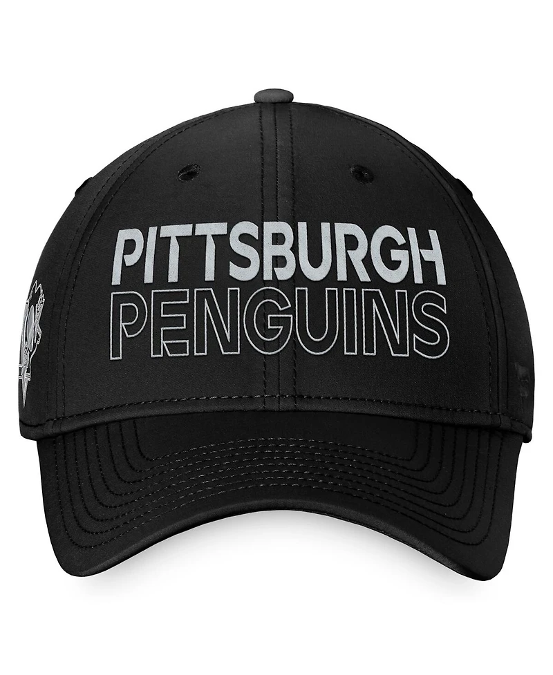 Men's Fanatics Black Pittsburgh Penguins Authentic Pro Road Flex Hat