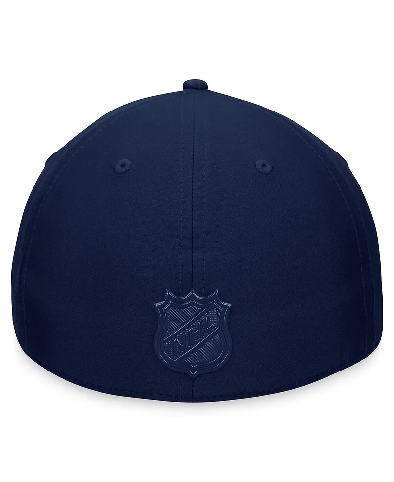 Men's Fanatics Deep Sea Blue Seattle Kraken Authentic Pro Road Stack Logo Flex Hat