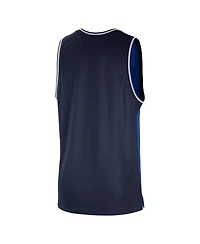 Men's Nike Blue, Navy Dallas Mavericks Courtside Versus Force Split Dna Performance Mesh Tank Top