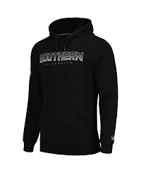 Men's Fisll Black Southern University Jaguars Puff Print Sliced Pullover Hoodie
