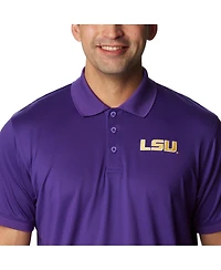Men's Columbia Purple Lsu Tigers Pfg Tamiami Omni-Shade Polo Shirt