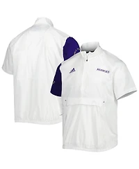 Men's adidas White Washington Huskies M Stm Aeroready Quarter-Zip Jacket