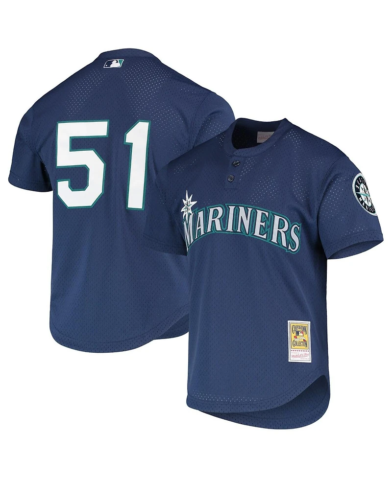 Men's Mitchell & Ness Ichiro Suzuki Royal Seattle Mariners Cooperstown Collection Mesh Batting Practice Jersey