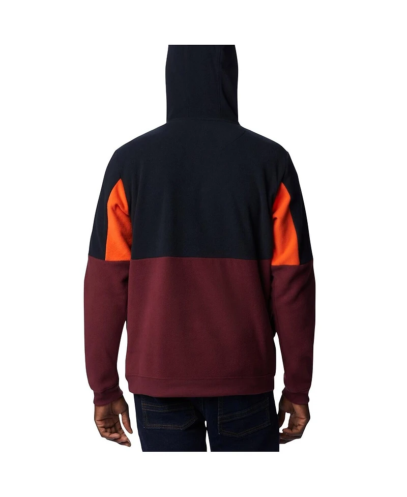 Men's Columbia Maroon Virginia Tech Hokies Lodge Quarter-Zip Hoodie