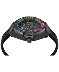Philipp Plein Men's Automatic Skeleton Royal Black Silicone Strap Watch 46mm