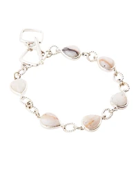 Barse Astro Genuine Wood Opal Teardrop Link Bracelet
