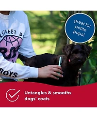 Coastal Pet Li'l Pals by Dog Grooming Bundle - De-Matting Comb, Double-Sided Comb & Slicker Brush with Coated Tips