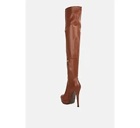 confetti stretch pu high heel Over the knee boots