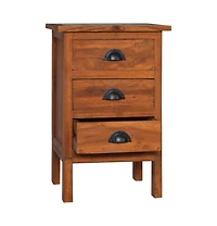 Bedside Cabinet 15.7"x13.8"x23.6" Solid Teak Wood