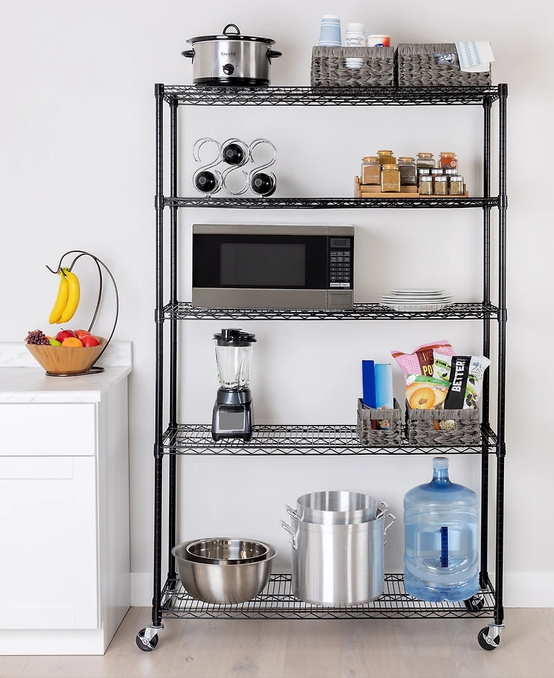 Seville Classics UltraDurable 5-Tier Nsf Steel Wire Shelving