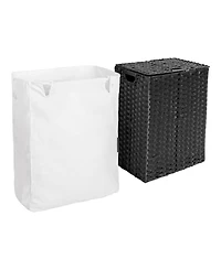 Seville Classics Handwoven Lidded Laundry Hamper