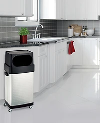 Seville Classics 17-Gallon Wheeled Trash Bin