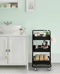 Seville Classics 3-Tier Steel Cart with Handle