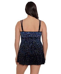 Longitude by Mimi Flamingo Women's Empire Princess Seam Swim Dress