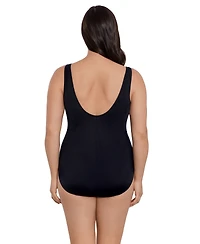 Longitude by Mimi Flamingo Women's Twist Pull Sash Tank One-Piece Swimsuit