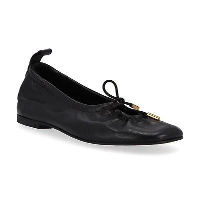 S100303-02 Rosalind Brown Leather Ballet Flats