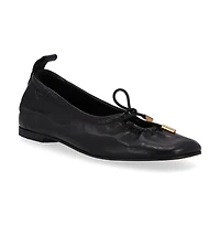 S100303-02 Rosalind Brown Leather Ballet Flats