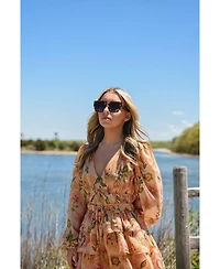 Jessie Zhao New York Gold Garden Metallic Mini Dress