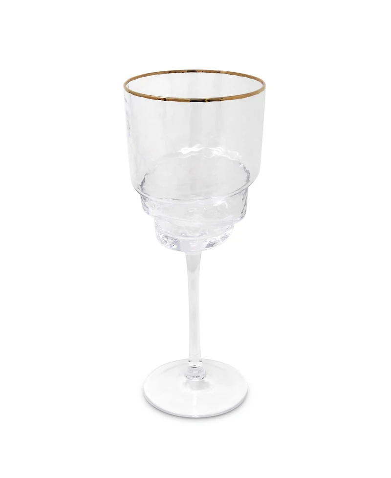 Vivience Shaped Bottom Rim Wine Glasses, Set of 6