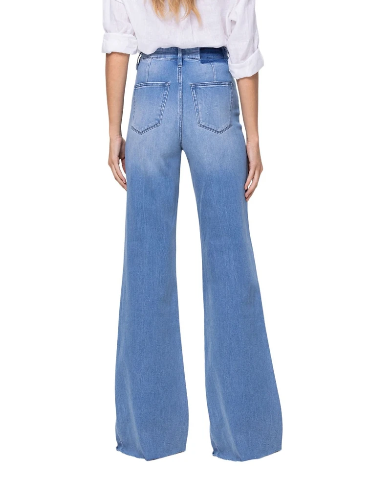 Vervet Women's Super High Rise Wide Leg Jeans