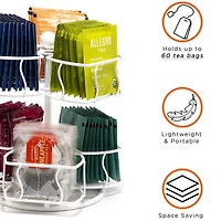 Sorbus Tea Bag 2 Tier Lazy Susan Organizer