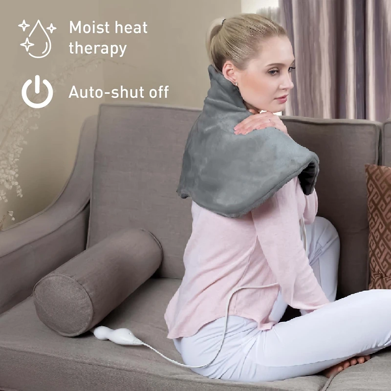 Pursonic Total Comfort Package: Neck & Shoulder Warmer + Electric Heat Pad
