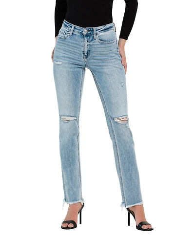 Flying Monkey Women's High Rise Straight Jeans