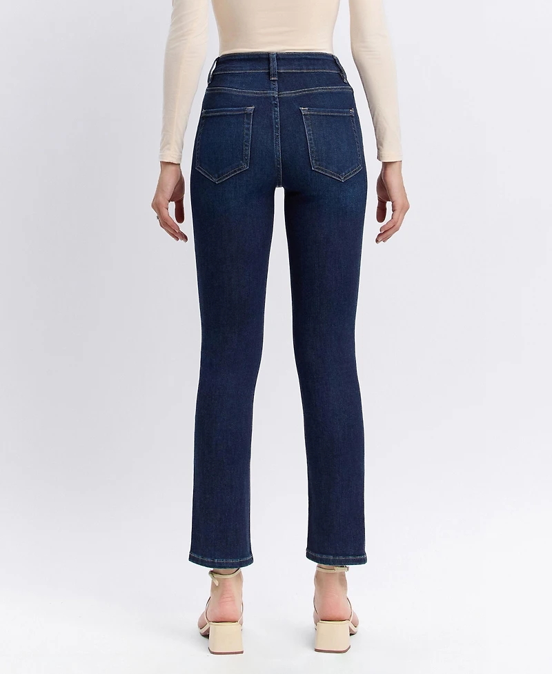 Vervet Women's High Rise Ankle Slim Straight Jeans