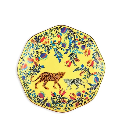 Jessie Zhao New York Amazon Rainforest Bone China Side Plate In Yellow
